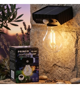 Solar Sensörlü LED Ampul Lamba - Güneş Enerjili - Dış Mekan Aydınlatma