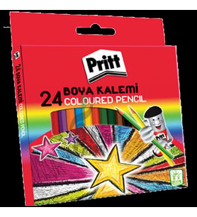 Pritt Kuru Boya Karton Kutu Tam Boy 24 Renk 1221351