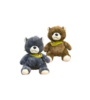 Fularlı Peluş Ayı 30 Cm Gri Peluş Oyuncak