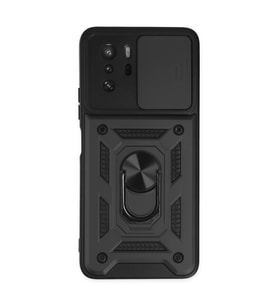 Xiaomi Poco X3 Gt Kılıf Pars Lens Yüzüklü Silikon - Siyah