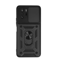 Xiaomi Poco X3 Gt Kılıf Pars Lens Yüzüklü Silikon - Siyah