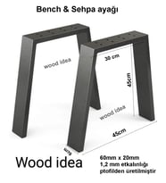 wood idea 45 cm Metal Bench-Bank-sehpa-orta Sehpa Ayağı 2 Adet Ayak 42 Cm Mobilya Ayağı