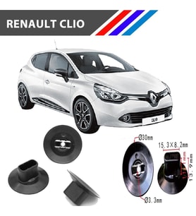 OTOZET Renault Clio Bagaj ve Davlumbaz Klipsi 100 Adetli Paket