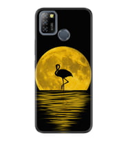INFINIX Smart 4 5 6 Zero 8 S5 Pro Kılıf Desemli Silikon Ay ve Flamingo 1775