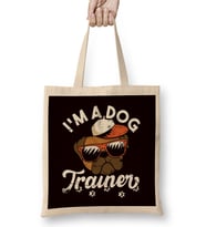 Dog Trainer Bulldog Dogs Training Animal Teaching Behavior Bez Çanta Uzun Saplı