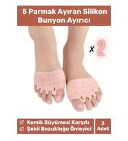 Valgus Silikon Ayak Bunyon Kemik Koruyucu Makaralı Gömleği Halluks Parmak Ayırıcı Düzenleyici 2'li
