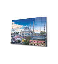 Miyrem Glasses Collection -A1^#  Istanbul Cami Manzara Cam Tablo (Çok Renkli)