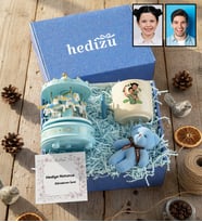 Kişiye Özel Karikatürlü Yeşil Beyaz Baba Kız Hediye Kutusu - Kişiye Özel T Kupa, Atlı Karınca Müzik Kutusu, Peluş Anahtarlık Babalar Günü Hediyesi