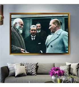 Altın Çerçeveli dekoratif tablo a958 (Gold)