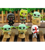 Mandalorian Grogu Baby Yoda İncinerator Stormtrooper Gamorrean Fighter Kylo Ren 6'lı Figür Oyuncak (Yeşil)