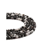 Panda Jasper Doğal Taş Parlak Küre Kesim 4mm Dizi [AA]