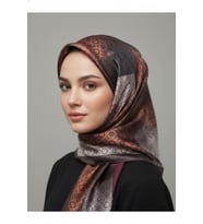 Trend Dijital Baskı Batik Dikdörtgen Desenli Royan Eşarp Desen 4 Renk 5