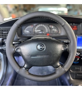 DİKİŞLİ DİRERKSİYON KILIFI NOTALI DERİ SİYAH DERİ SİYAH DİKİŞLİ OPEL VECTRA İÇİN