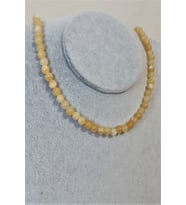 6 MM KALSİT DOĞAL TAŞ KOLYE