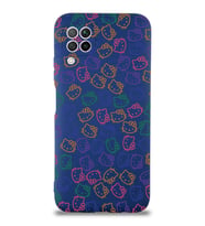 Huawei P 40 Lite Uyumlu Lansman Kılıf Hello Kitty Tasarımlı İçi Kadife Kapak-Lacivert (Şeffaf)