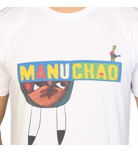 Bant Giyim - Manu Chao Beyaz Erkek T-shirt Tişört