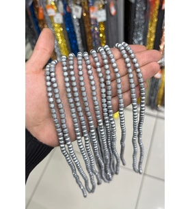 Hematit Taşı Özel Kesim Mat Açık Gri 6x6mm Doğal Taş Dizi