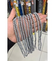 Hematit Taşı Özel Kesim Mat Açık Gri 6x6mm Doğal Taş Dizi