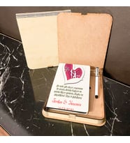 Sevgililer Günü Hediyesi Ahşap Kutulu Defter Kalem Set 005