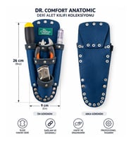 Dr.Comfort 520 Hakiki Deri Bel Çantası – Kemer Askılı El Aletleri Takım Çantası
