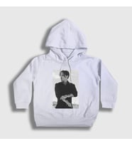 Presmono Unisex Çocuk Beyaz Cool Johnny Depp Kapüşonlu Sweatshirt 320262tt