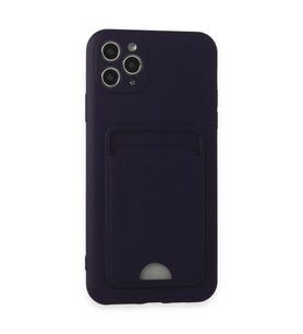 İphone 11 Kılıf Kelvin Kartvizitli - Derin Mor