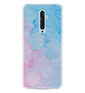 Oppo Reno 2Z 4 Lite 4 Pro 5 6 7 A31 Kılıf Desemli Silikon Pink Blue Abstract 1385