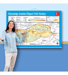 Güneydoğu Anadolu Bölgesi Fiziki Haritası 70x105