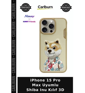iPhone 15 Pro Max Uyumlu Shiba Inu Kılıf 3D Koruma Kapağı Telefon Süsü Cep Kılıfı