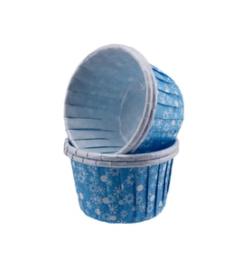 Cupcake Kalıbı Orta Boy 50*39 Mm KAR DESENLİ (50 Adet)  Kar Desenli Mavi