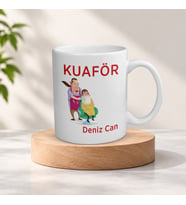 Kişiye Özel İsimli Kuaför Meslek Kupa Bardak