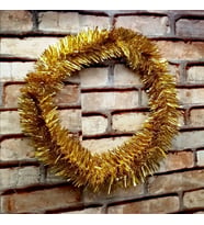 PİLLİ GÜN IŞIĞI LED IŞIKLI GARLAND 5 METRE IŞIKLI PARLAK METALİK GOLD ÇAM DALI IŞIKLI GOLD GARLAND