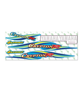 YAMAHA CRYPTON UYUMLU MAVİ STİCKER SET 002