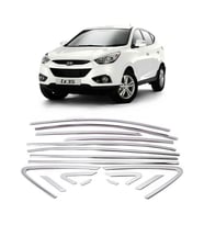 Hyundai ix35 cam çerçevesi tamtur 16 parça 2010-2015 arası uyumlu (Krom)