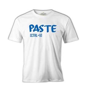 Paste - Ctrl+V Beyaz Erkek Tshirt