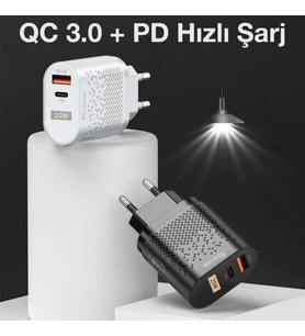 Northcity USLİON 20W USB QC3.0 Şarj PD3.0 Hızlı Şarj Aleti Şarj Başlık-(5775)