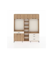 Arges Dolap 11 Raflı 4 Çekmeceli 2 Askılı 220x30x243 Çam-Çam/Aytaşı