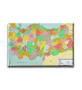 Türkiye Haitası Canvas Tablo HAY121