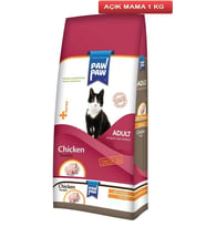 Paw Paw Chicken Tavuk Etli Yetişkin Kedi Maması 1 Kg AÇIK