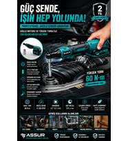 Yandan Sıkma Somun İçin Akülü Cırcır Anahtar Dar Alan Uyumlu