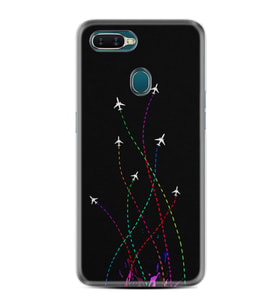 Oppo A5S A15 A16 A54 A55 A73 A74 Kılıf Desemli Silikon Line Planet 1736
