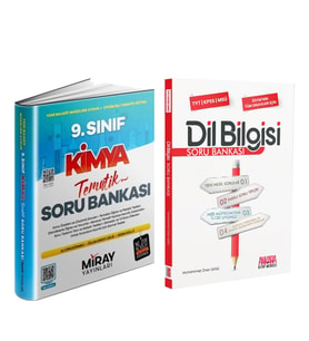 Miray 9.Sınıf Kimya ve AKM Dil Bilgisi Soru Bankası Seti 2 Kitap