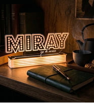 KİŞİYE ÖZEL İSİM YAZILI LED LAMBA, 3D İSİM LAMBASI (Beyaz)