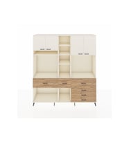 Hyperion Dolap 11 Raflı 6 Çekmeceli 4 Kapaklı 220x44x243 Aytaşı-Aytaşı/Çam