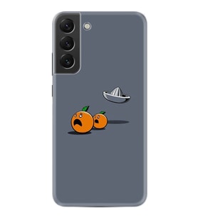 Samsung Galaxy S21 Fe Kılıf Desenli Silikon Güzel Kılıf Orange Escape 1374