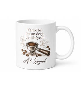 Barista Temalı Kahve Sever Kupası Özel Tasarım Baskılı Porselen Kupa Bardak Hediye