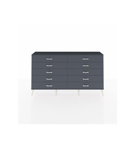 Arges Konsol 10 Çekmeceli  176x30x99 Antrasit-Antrasit