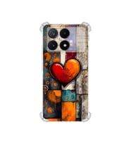 PrintiFy Poco X6 Pro ile Uyumlu Düşlerin Dansı Serisi Zamanın Kalbi Tasarımlı Uv Baskılı Köşe Korumalı Antişok Kılıf