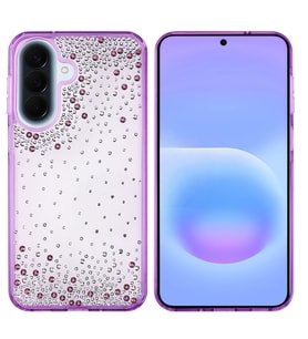 Galaxy A37 Kılıf Airbag Tasarımlı Damla Taşlı Şeffaf Pera Silikon Kılıf