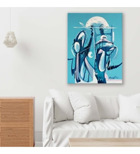 TUVAL ÜZERİNE AKRİLİK MODERN TABLO